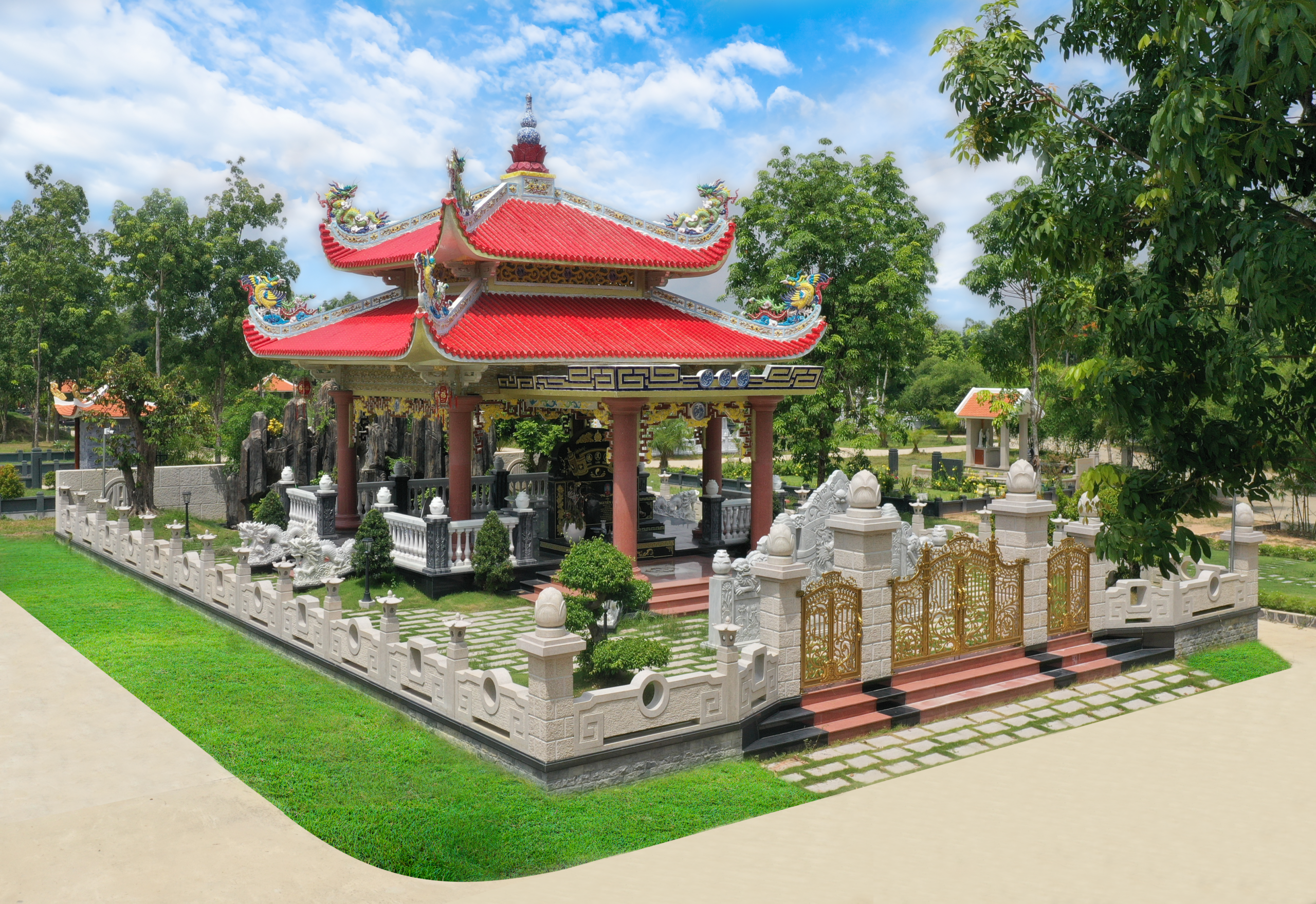 Khu mo gia toc Truc Lam Bich Thuy voi canh quan rung tre xanh mat - ảnh 2