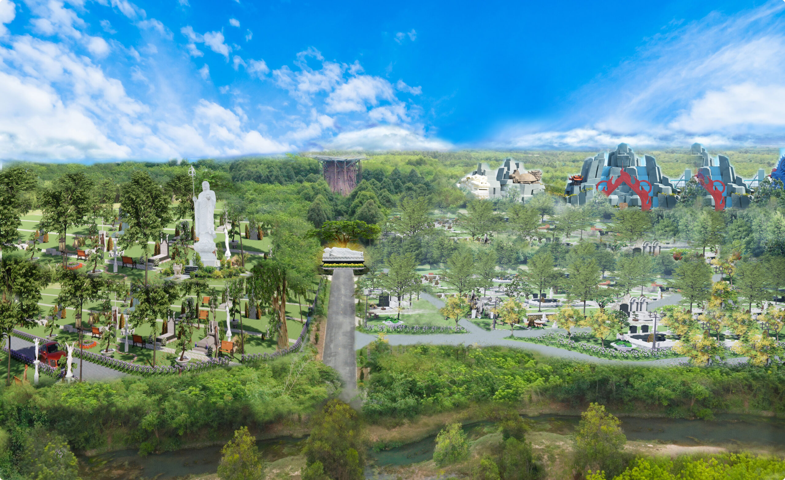 Khu Trúc Lâm Bích Thủy tại Hoa Viên Bình Dương